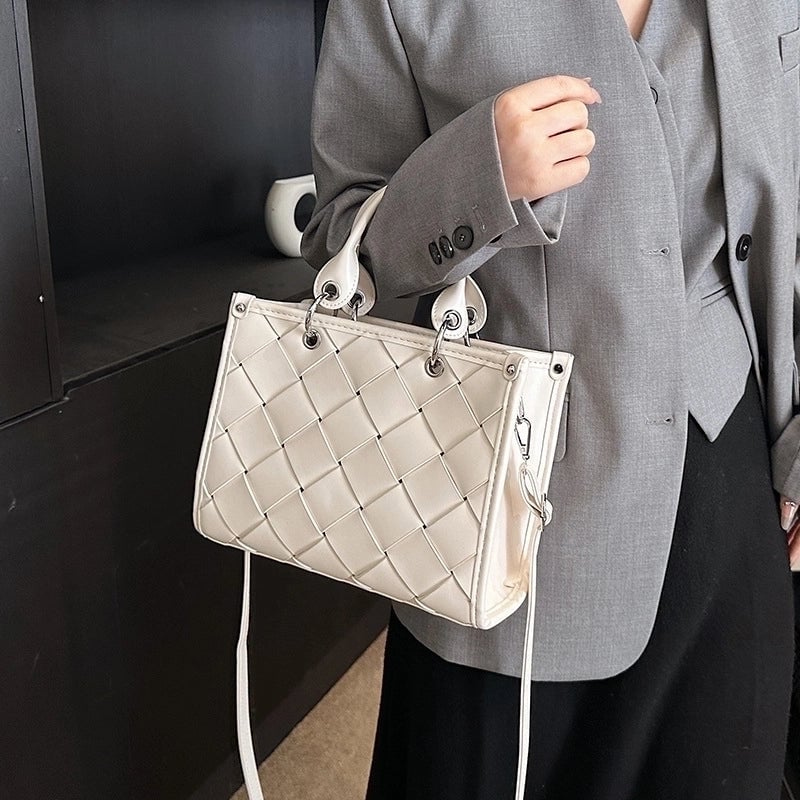 Women's Medium Pu Leather Solid Color Streetwear Zipper Handbag