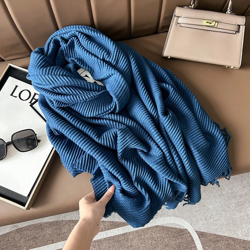 Women's Basic Solid Color Polyester Scarf
