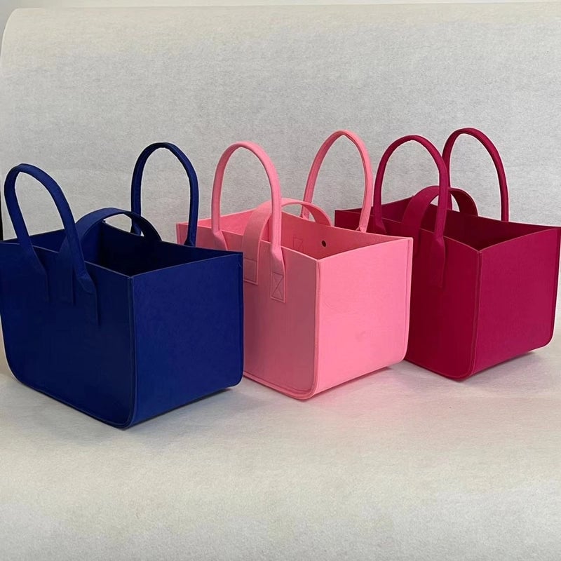 Women's Felt Solid Color Elegant Streetwear Square Buckle Handbag