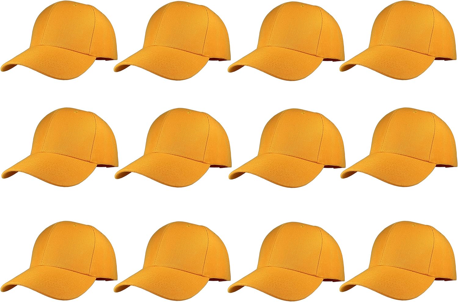 Gelante Plain Blank Baseball Caps Adjustable Back Strap Wholesale LOT 12 PC'S