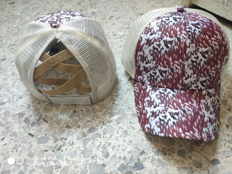Unisex Casual Minimalist Stripe Lattice Flower Curved Eaves Baseball Cap