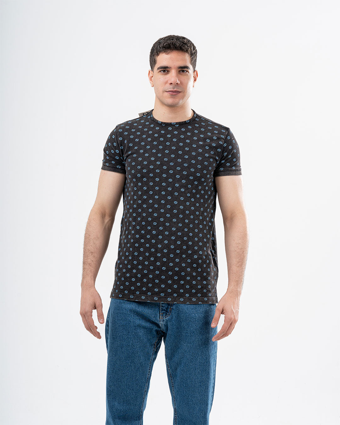 Men Half-Sleeves Polo T-shirt Printed
