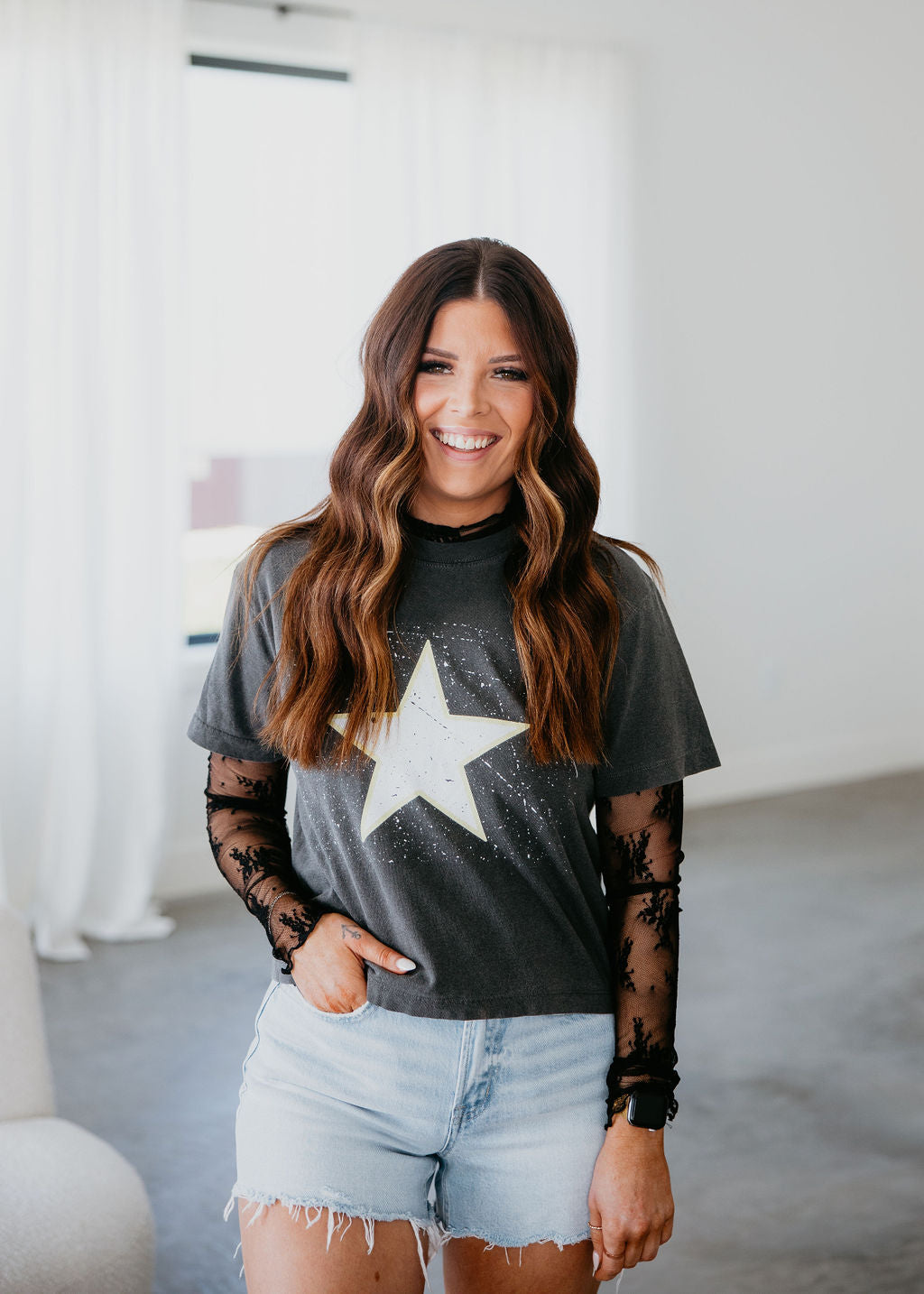 Grunge Star Graphic Tee