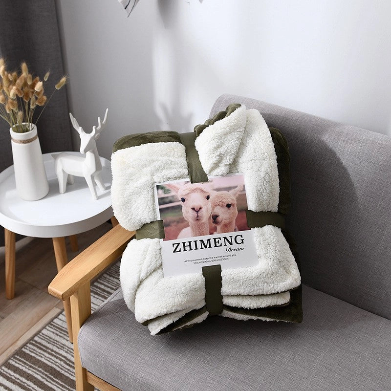 Retro Solid Color Polyester Blanket