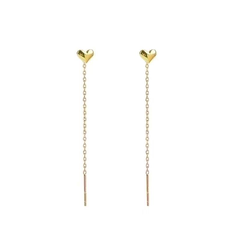 1 Pair Fashion Heart Shape Plating 304 Stainless Steel 18K Gold Plated Stainless Steel Earrings