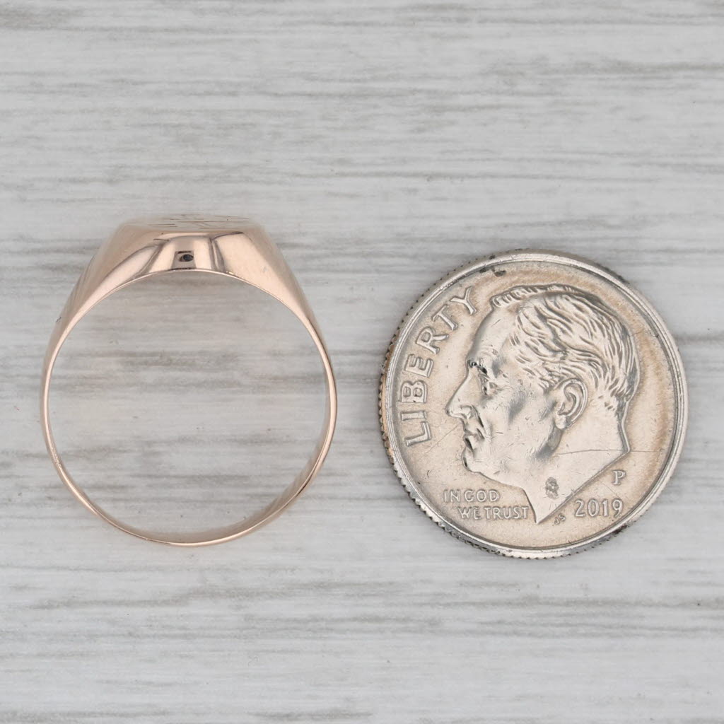 Vintage Delta Gamma Sorority Signet Ring 10k Rose Gold Size 5