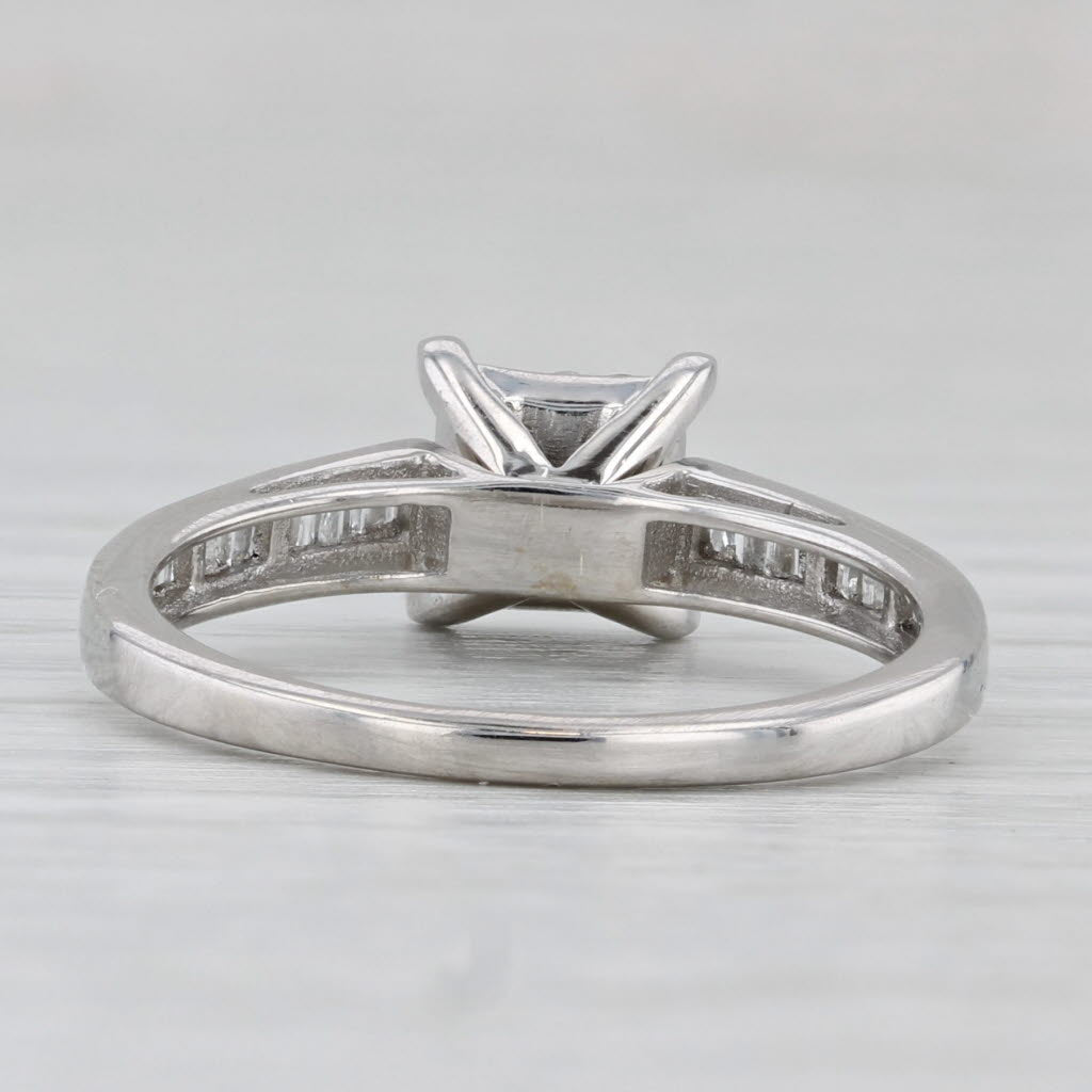 0.50ctw Diamond Cluster Engagement Ring 10k White Gold Size 7