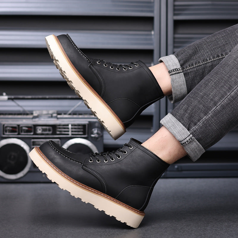 Men's Leather British Style Martin Boots