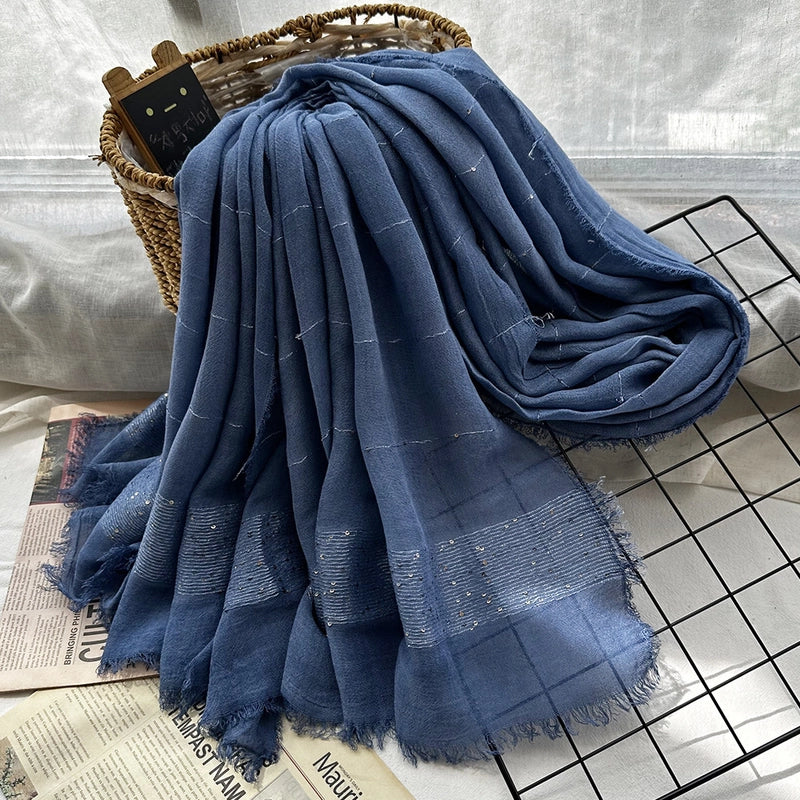 Unisex Retro Sweet Solid Color Artificial Cotton Scarf