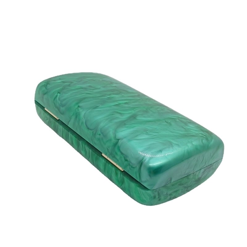 White Purple Green Arylic Solid Color Square Evening Bags