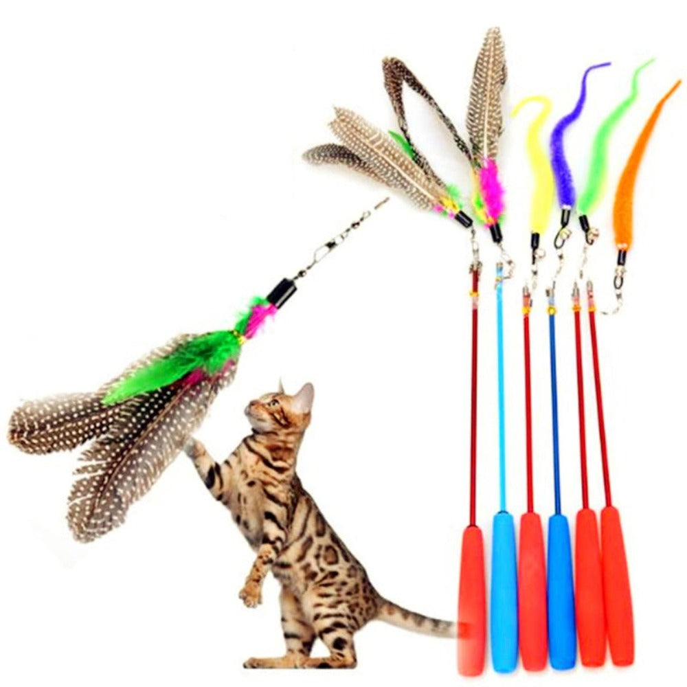 Feather Wand Plastic Toy