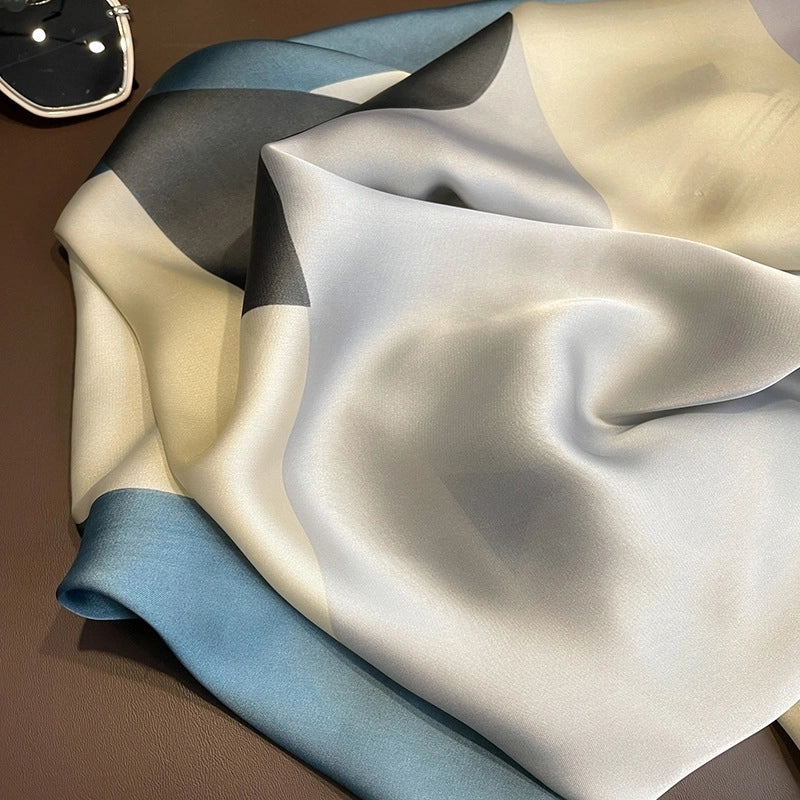 Color Matching Silk Scarf 90cm Large Square Scarf