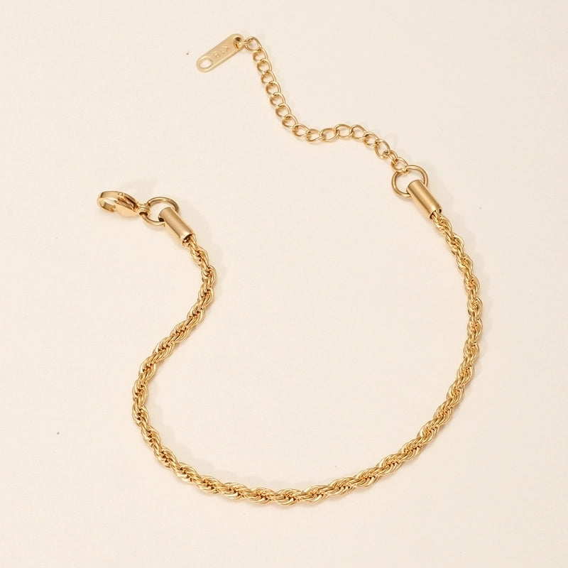 Minimalist Geometric 316L Stainless Steel  18K Gold Plated Bracelets In Bulk