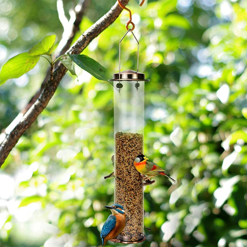 Bird Feeder Tube Hanging With Feeding Ports