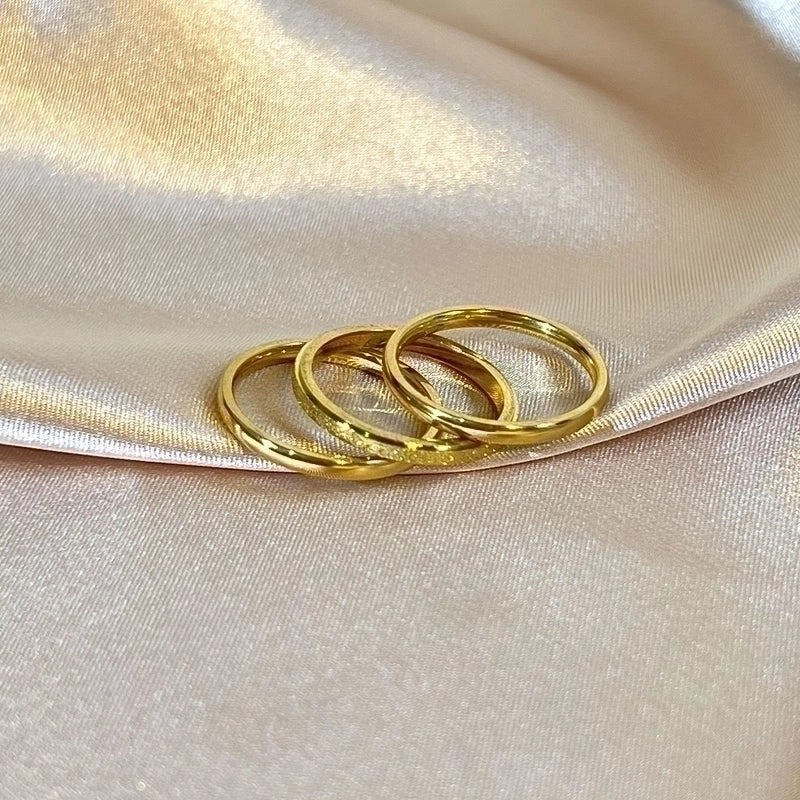 1 Piece Minimalist Heart Shape Bow Knot Titanium Steel Plating Rings