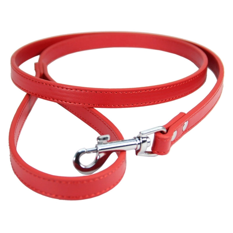 Simple Solid Color Pet Dog Cat Anti-lost Pu Leather Hand Holding Rope