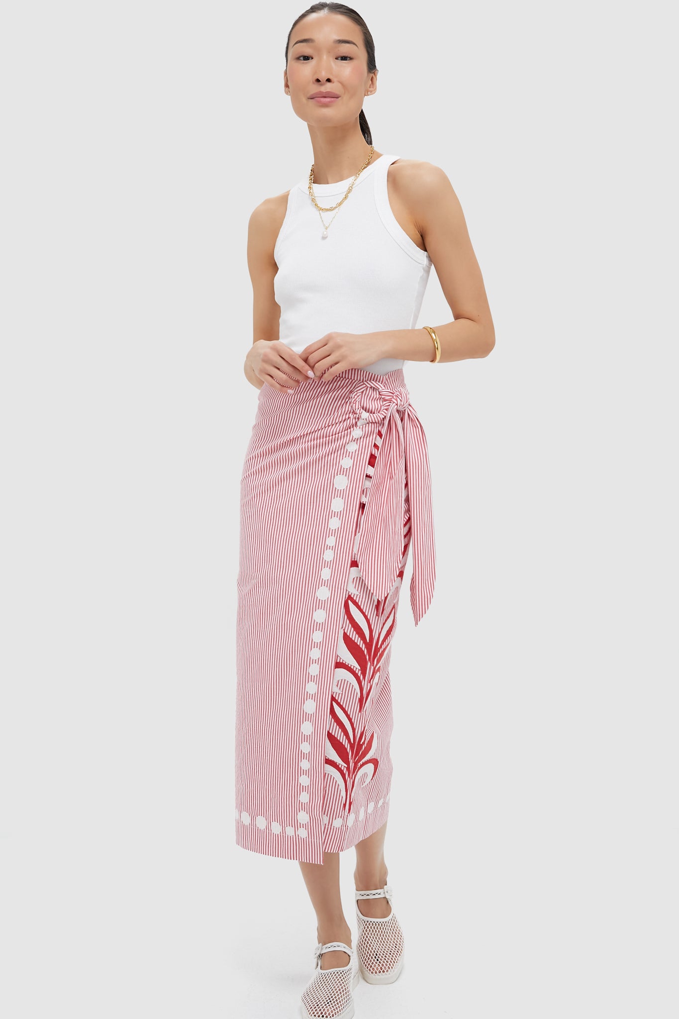Red Stripe Loren Skirt