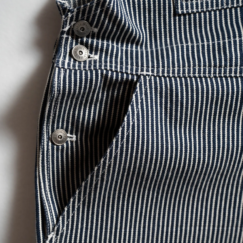 Men's Classic Striped Cargo Overalls
