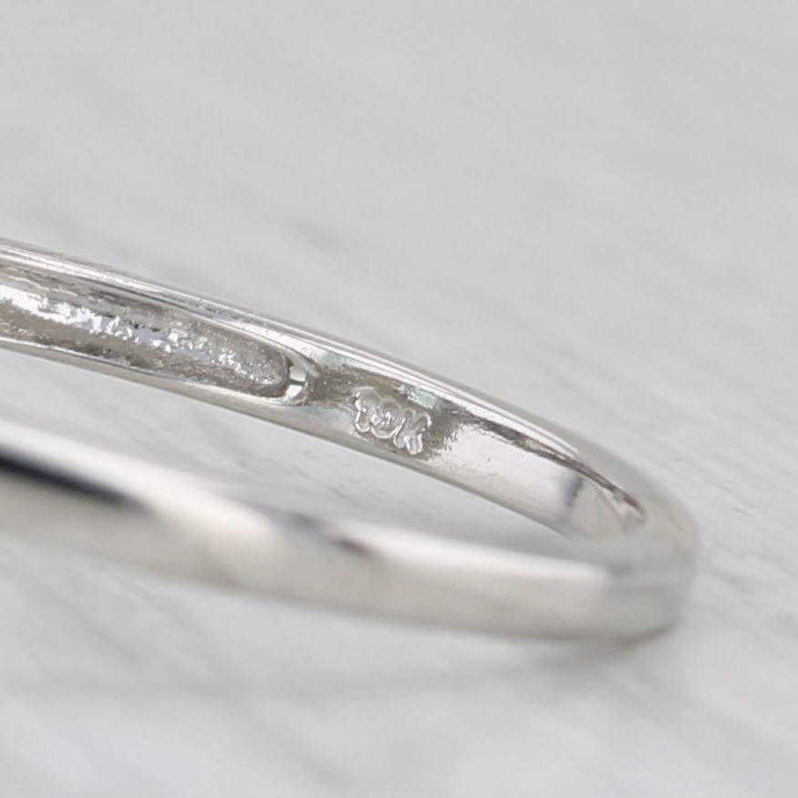 2.33ctw Blue Topaz Diamond Halo Ring 10k White Gold Size 9