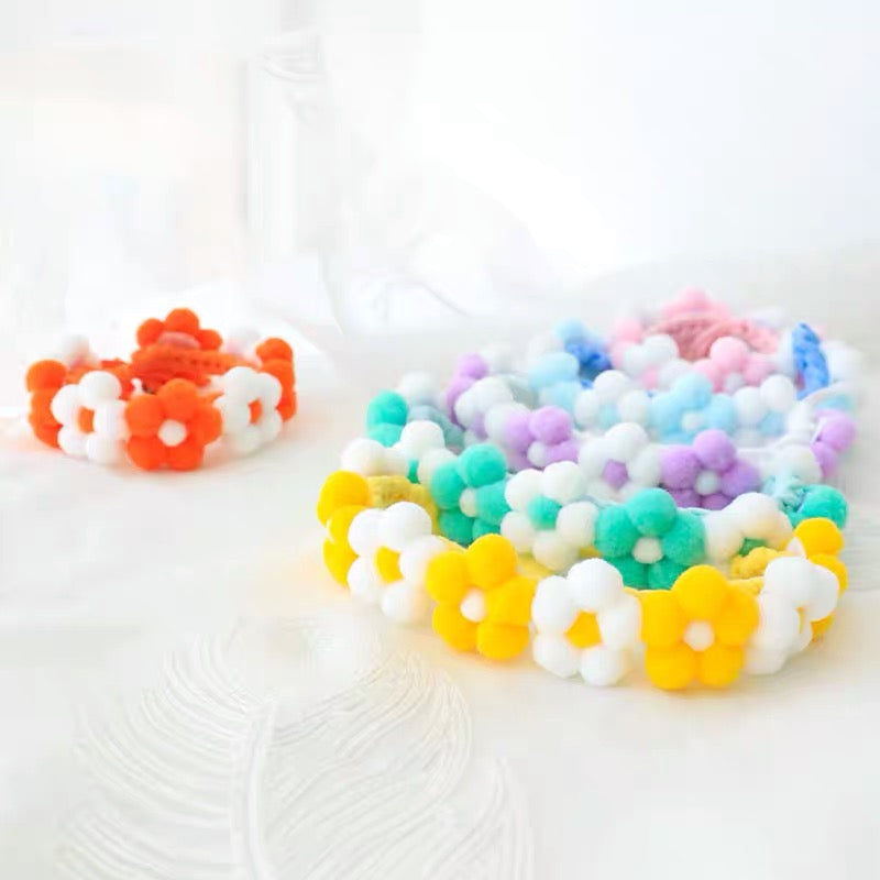 Knitted Flower Cat Dog Collar