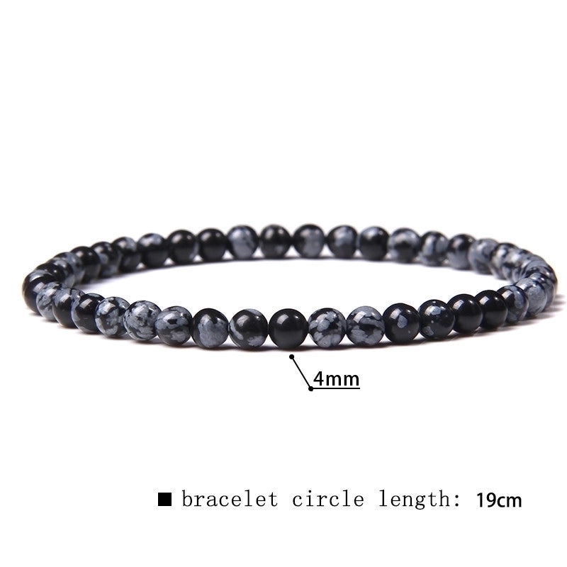 Minimalist Marble Natural Stone Beaded Bracelets