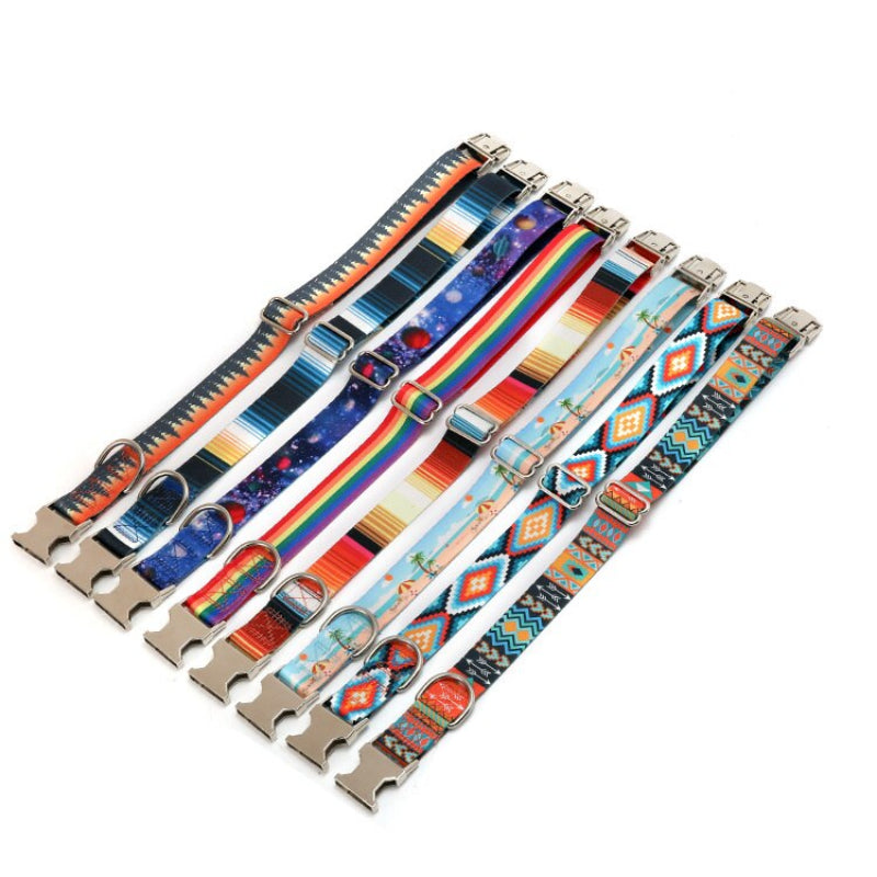 Printed Adjustable Pet Collar