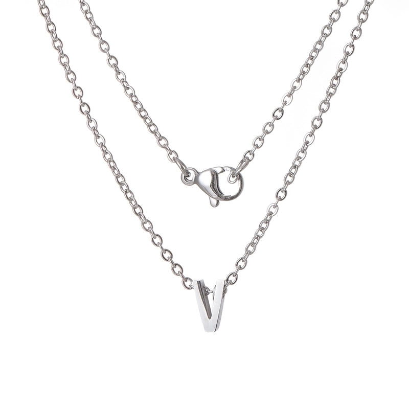 Titanium Steel Minimalist Plating Letter None Necklace