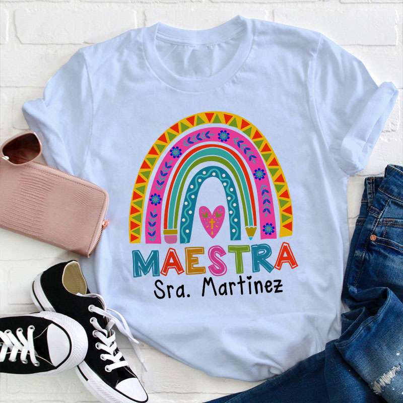 Personalized Maestra Spanish Teacher T-Shirt