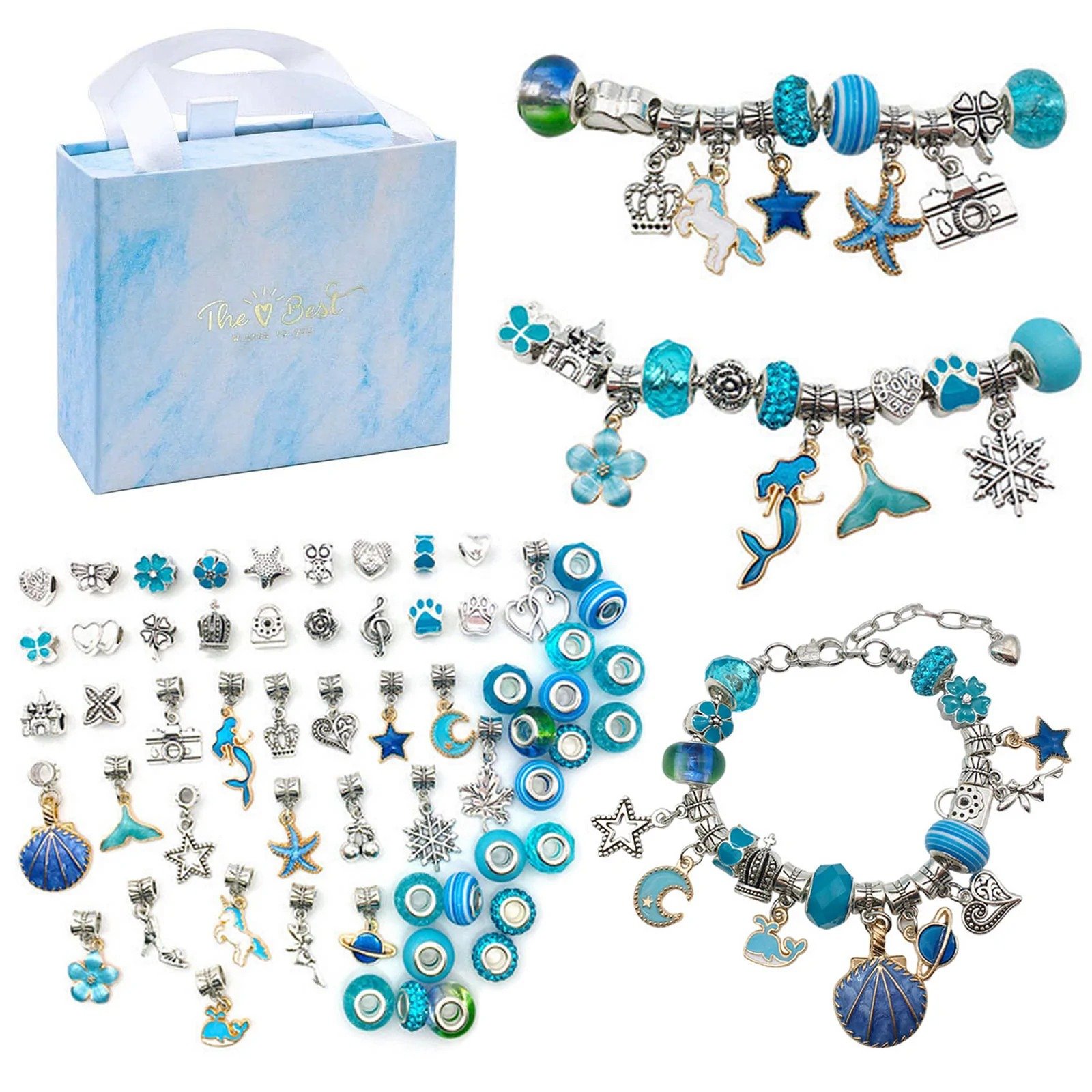 (🔥2022 TOP 1 TRENDING🔥)Charm Bracelet Jewerly Making Kit(Buy 3sets and Get 3rd for Free )