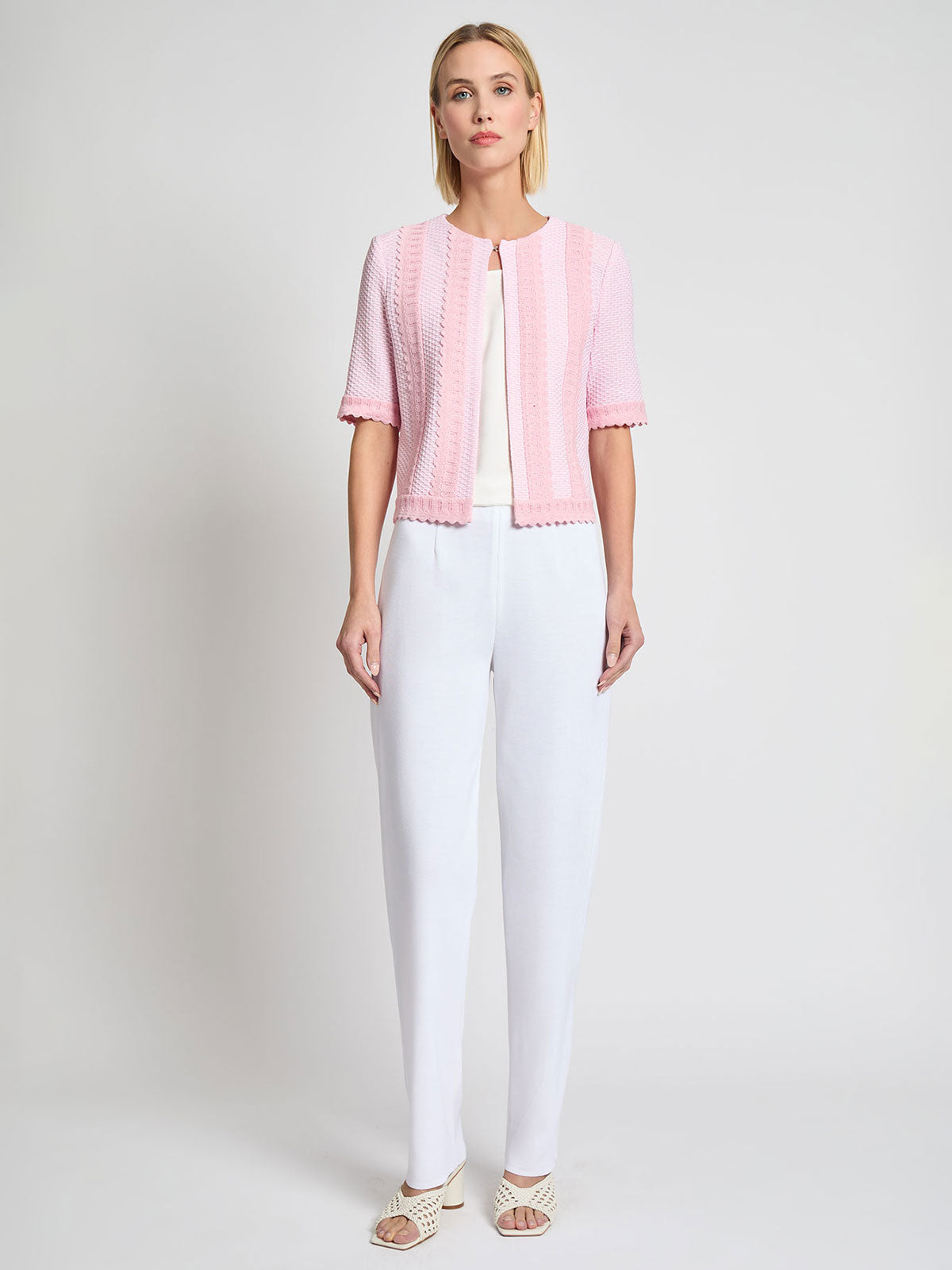 Heritage Scalloped Trim Knit Jacket - Modern Fit