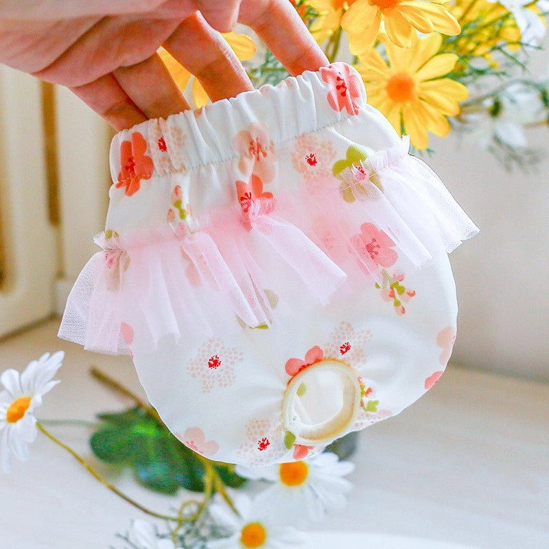Pet Dog Menstrual Teddy Anti-harassment Physiological Pants Pet Supplies Menstrual Pants Plaid Physiological Pants