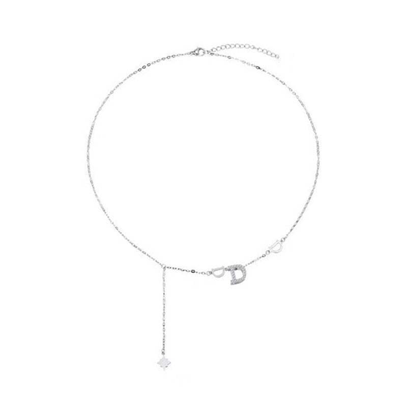Romantic Minimalist Letter Moon Butterfly Alloy Acrylic Artificial Pearls Artificial Diamond Gold Plated Silver Plated Plating Inlay Necklace