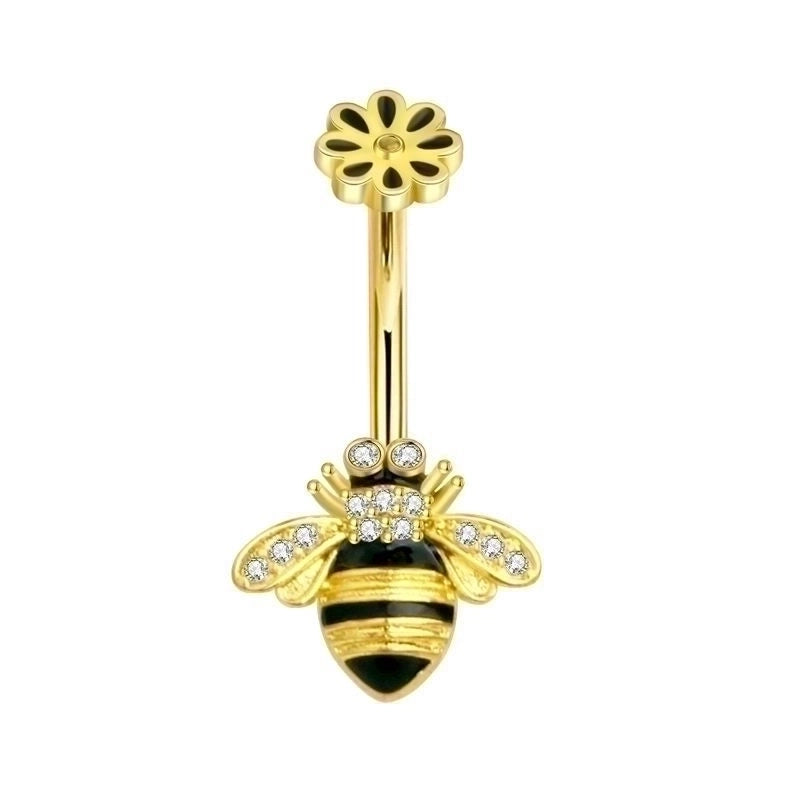 15 Pieces Minimalist Heart Shape Pineapple Butterfly Plating Inlay Stainless Steel Zircon Navel Stud
