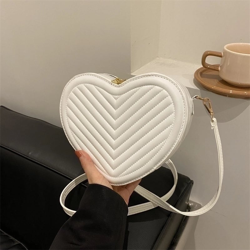 Women's Medium Pu Leather Solid Color Streetwear Zipper Crossbody Bag