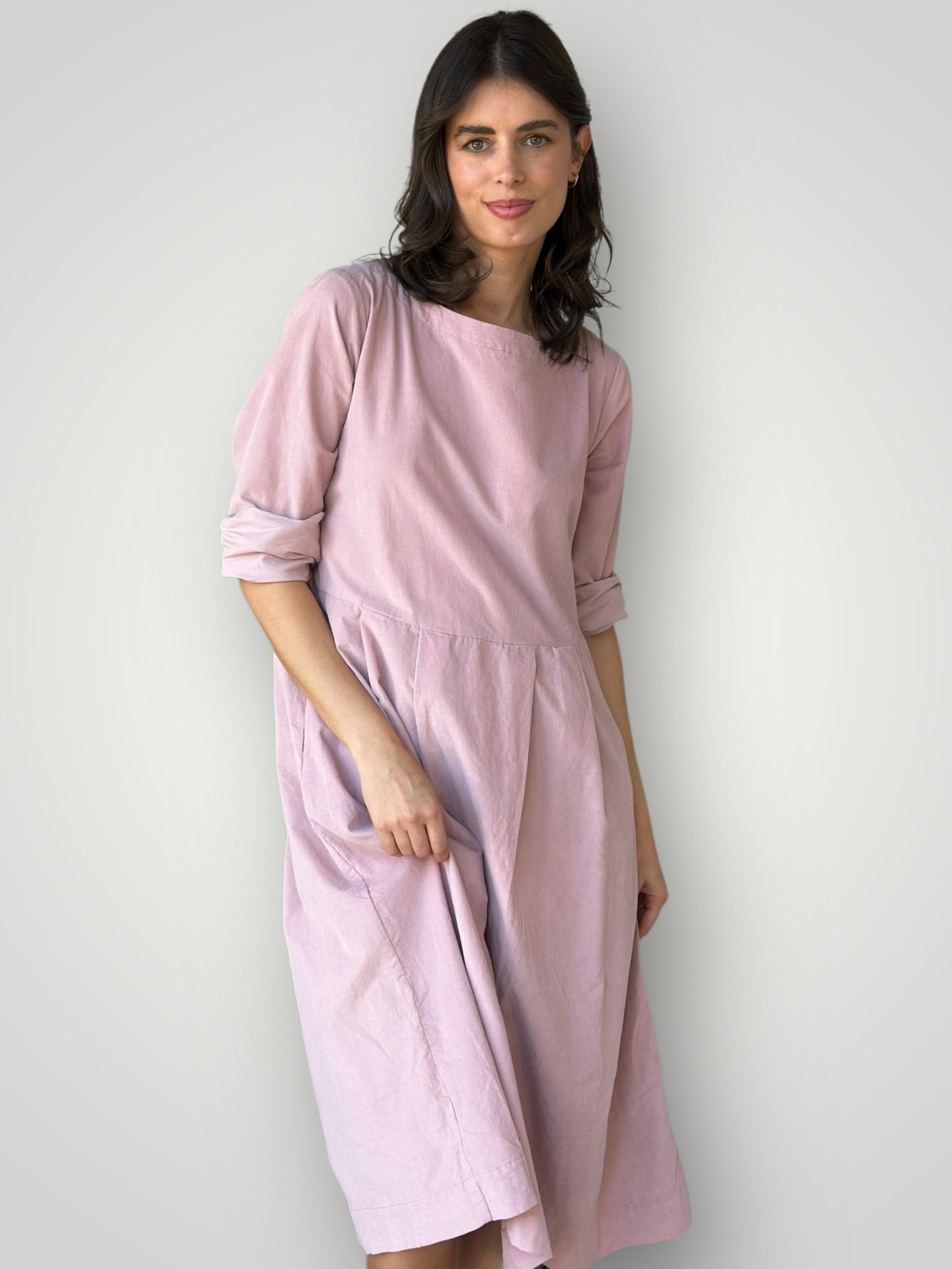 laura dress - dusty pink cord