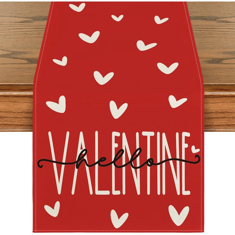 Valentine'S Day Minimalist Letter Heart Shape Linen