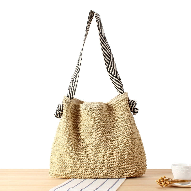Women's Vacation Beach Solid Color Paper Shopping Bags
