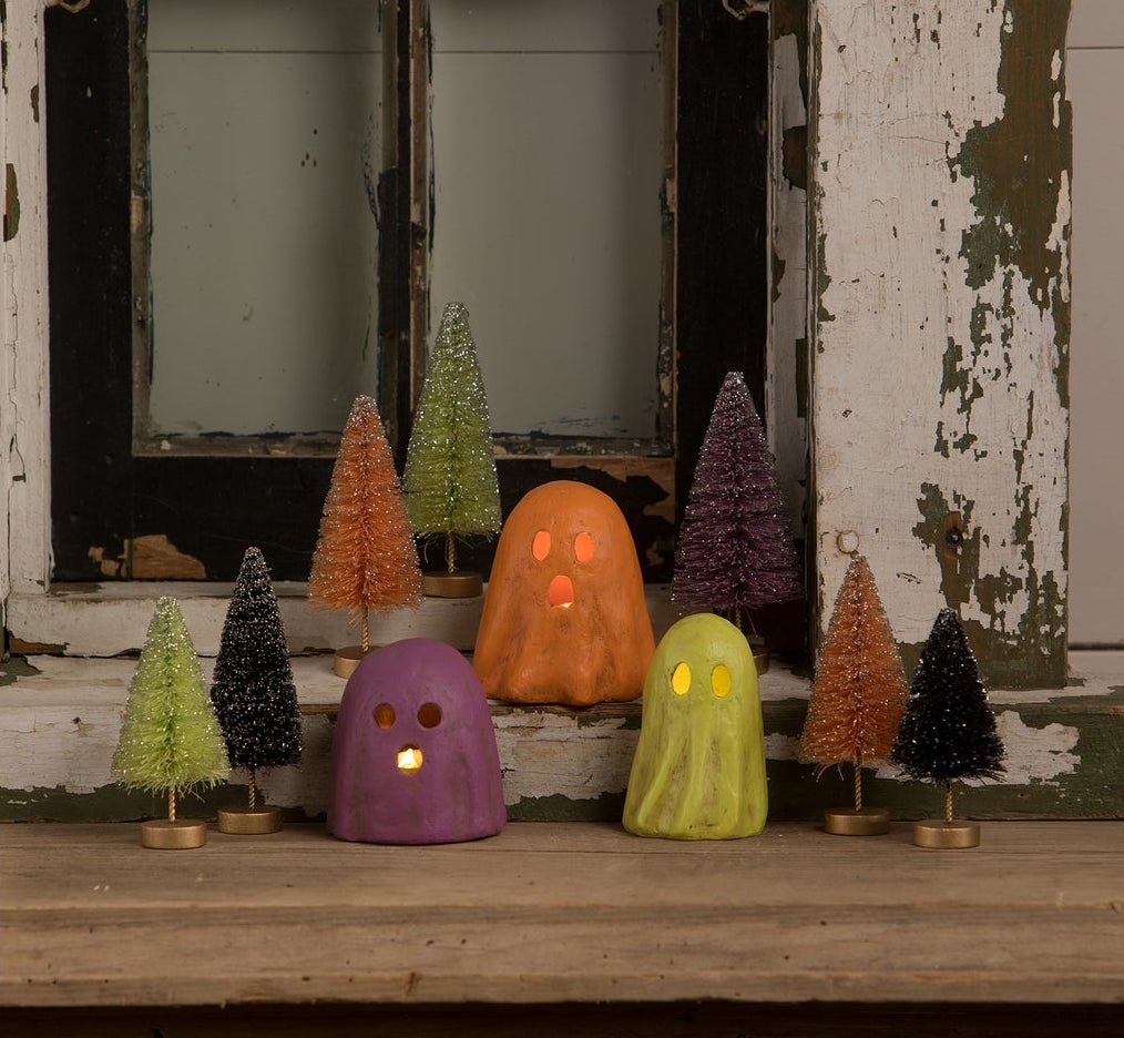 Colorful Mini Halloween Trees