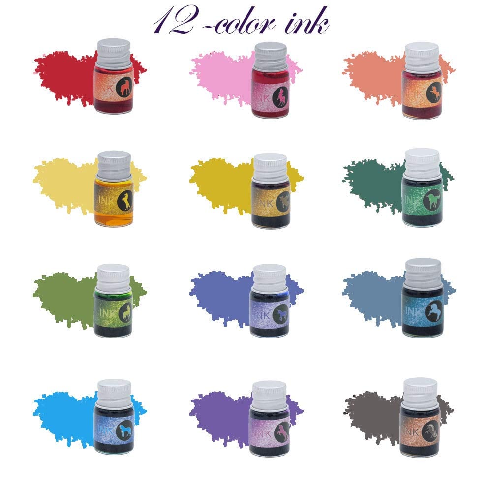 2023 Calligraphy Glass Dip Pen Ink Set