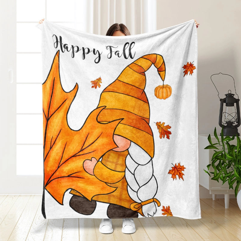 Halloween Cute Pumpkin Bat Ghost Polyester Blanket Couch & Sofa Decor