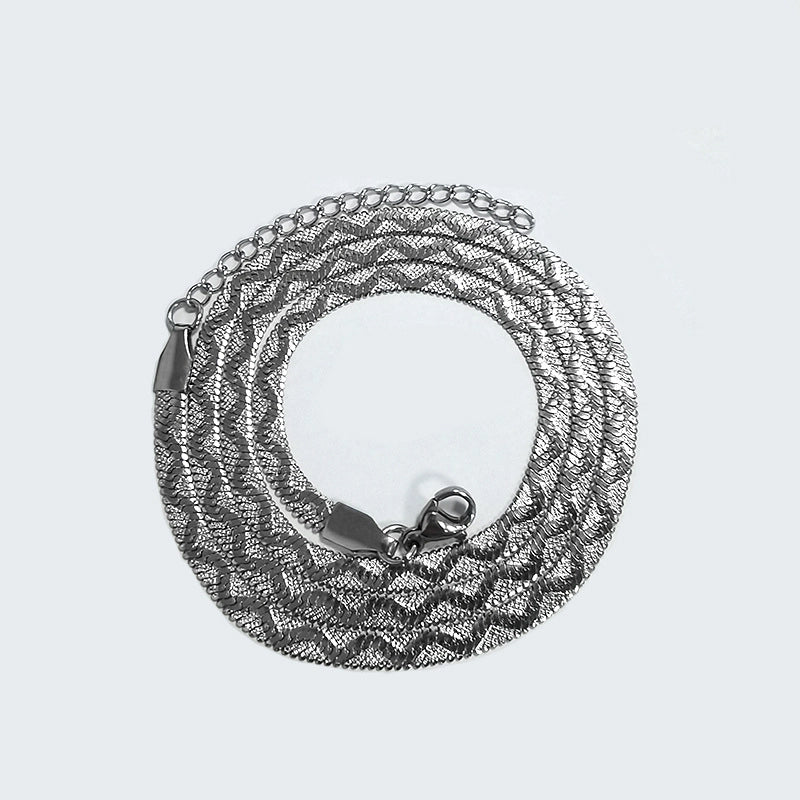 Minimalist Solid Color Titanium Steel Plating Necklace