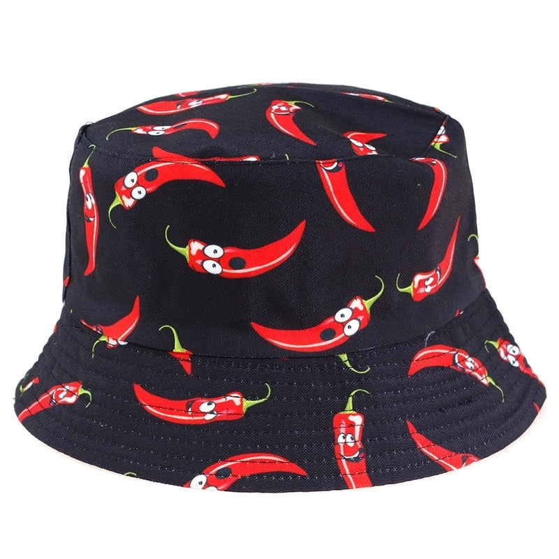 Unisex Minimalist Vegetable Wide Eaves Bucket Hat