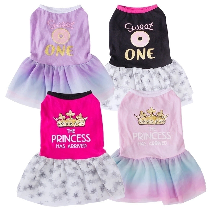 Fashion Pet Clothes Fluffy Mesh Sundress