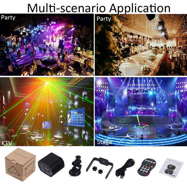 RGB DJ Disco Stage Laser Light Sound Activated Led Projector Party Lights  Party Light