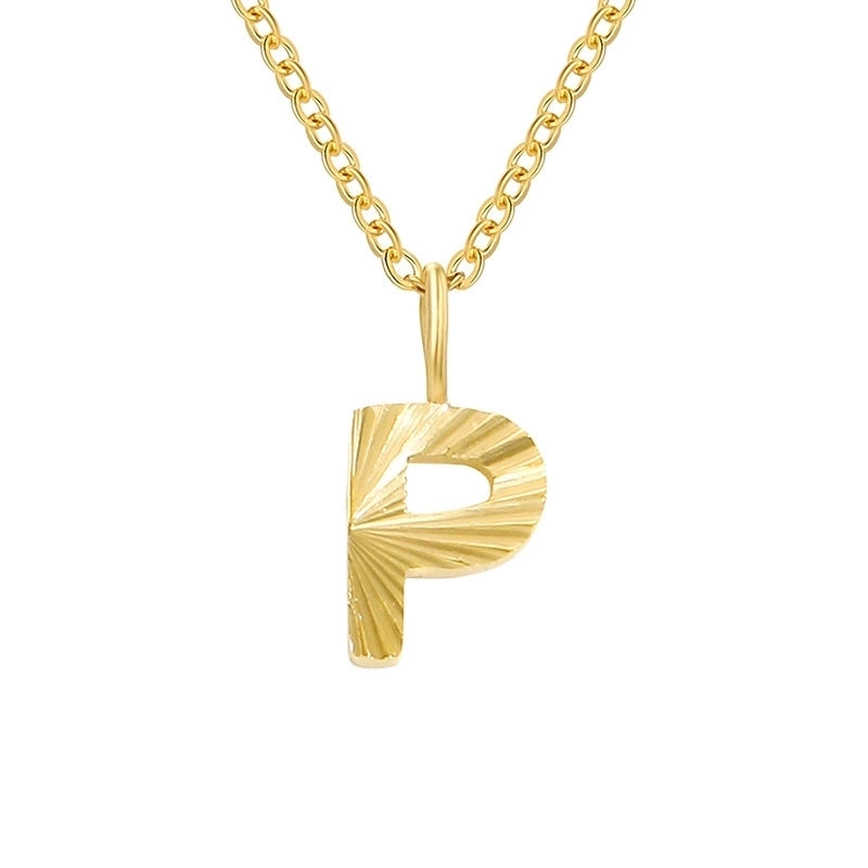 Minimalist Letter Stainless Steel Pendant Necklace In Bulk