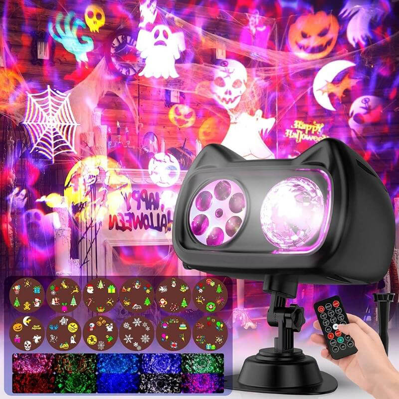 2022 New Upgrade 2-in-1 Halloween Christmas Waterproof Projector Light