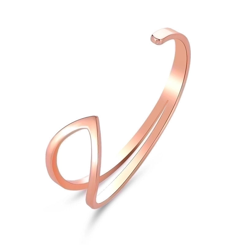 Alloy Gold Plated Silver Plated Fashion Plating Inlay Heart Shape Feather Bow Knot Bangle