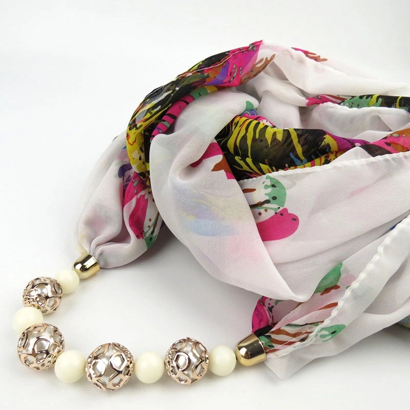 Women's Streetwear Geometric Chiffon Printing Scarf