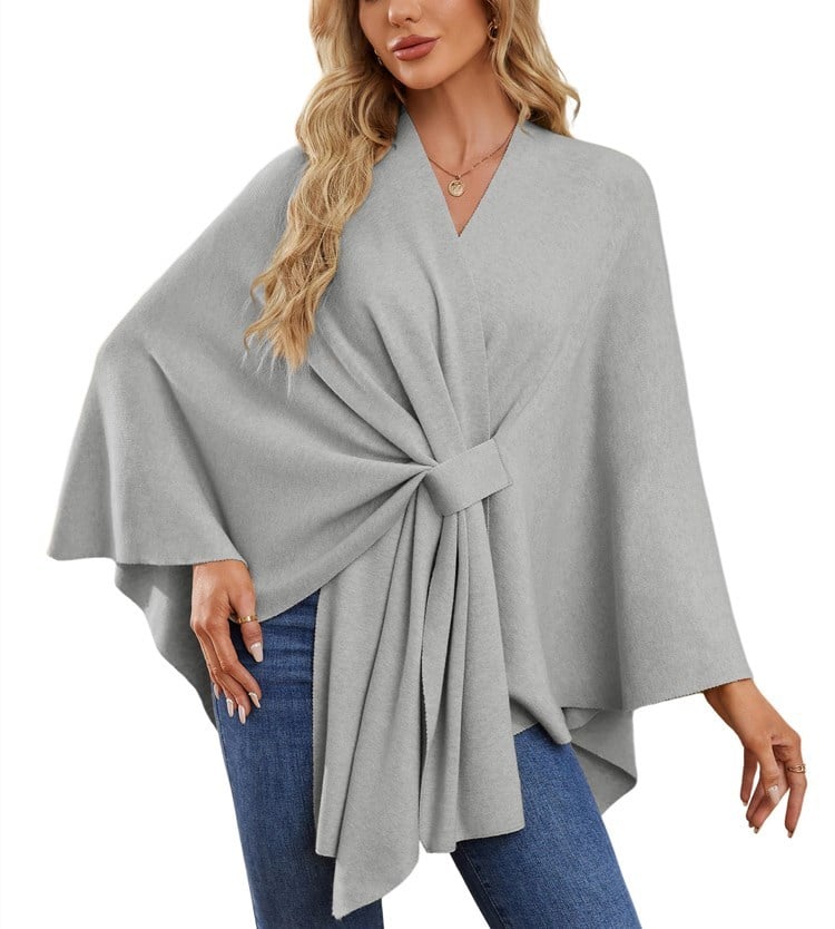 🎁 49% OFF-Elegant Shawl Wraps Soft Open Front Poncho Sweater