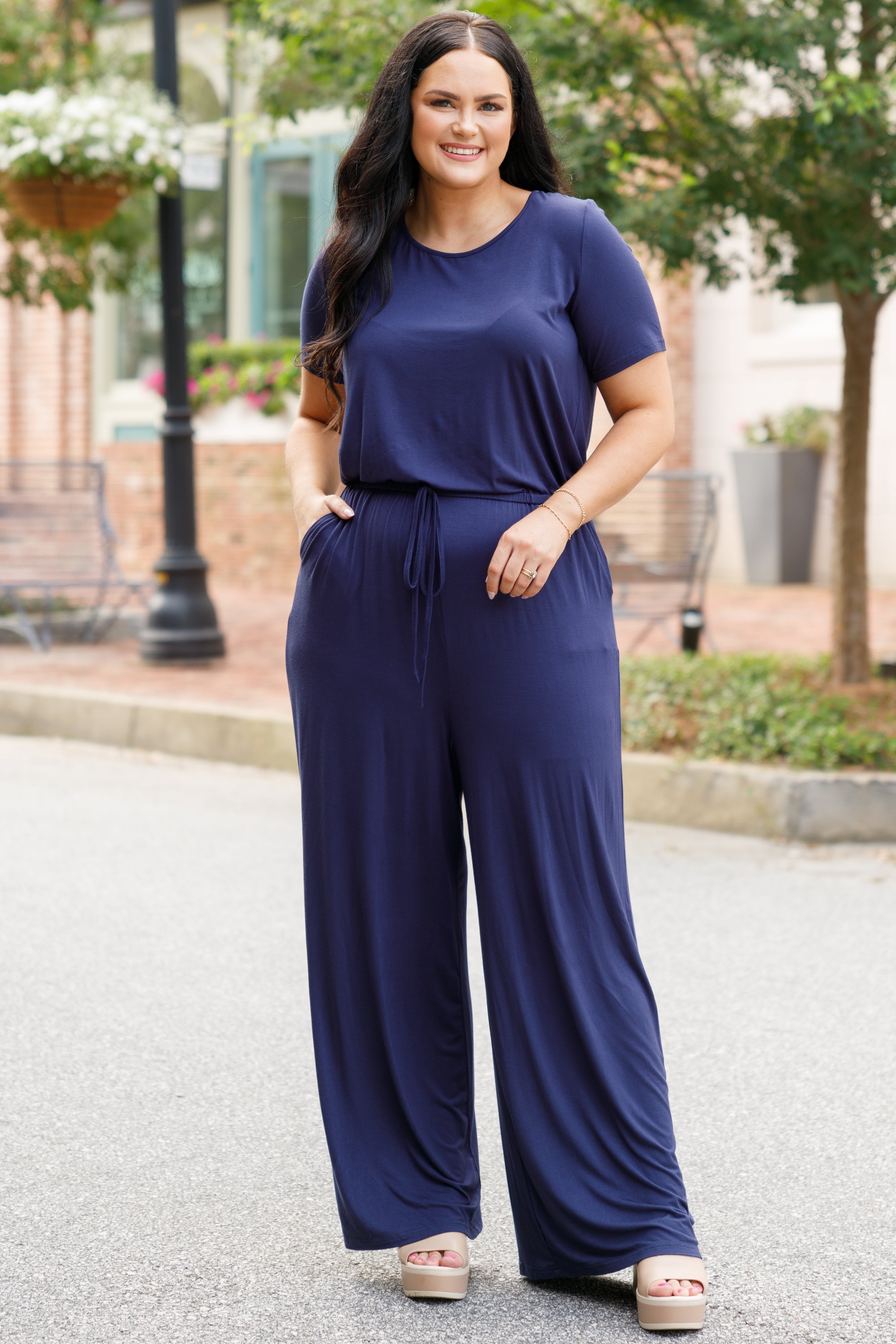 Louder Than Words Jumpsuit. Navy